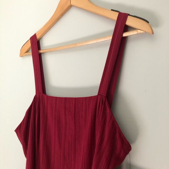 Lulus Red Boho Midi Dress with Pompom Trim - Picture 6 of 15